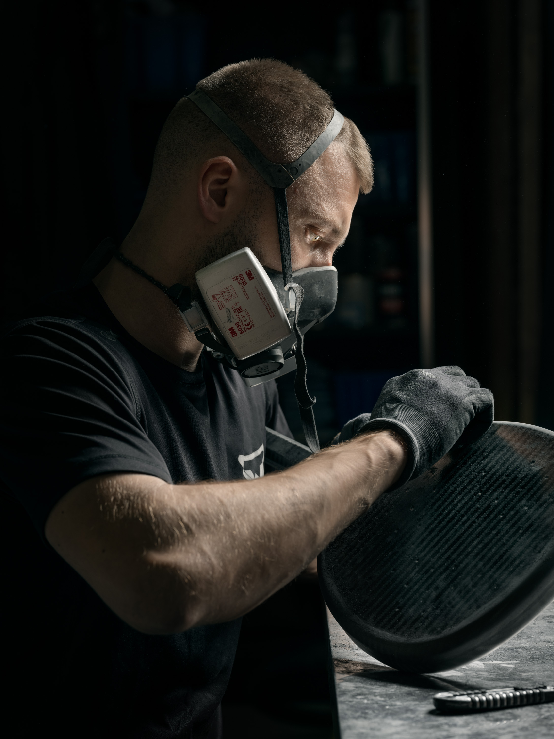 William Wallich handcrafting a racquet from the finest components